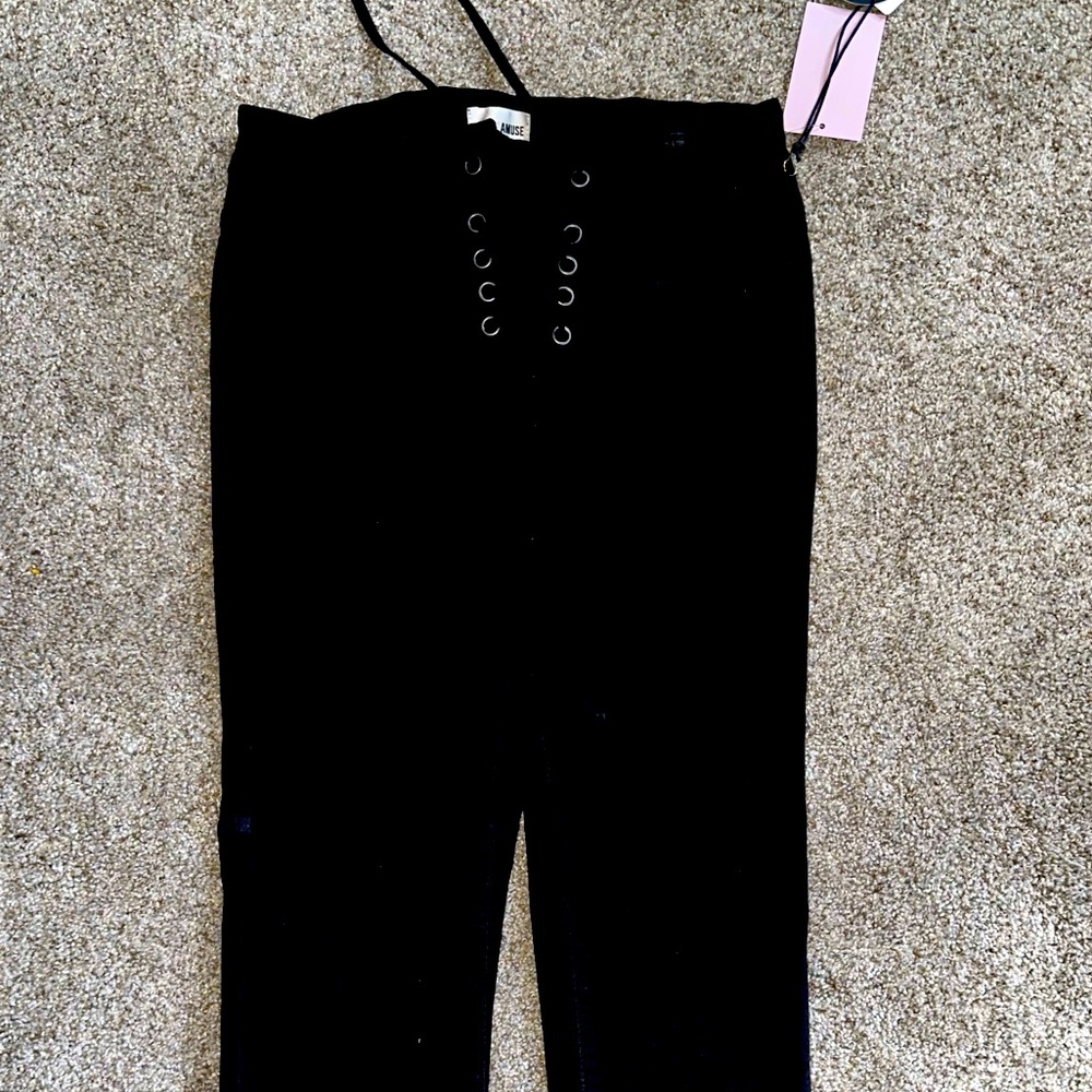 Beach vida bling lace up jeans NWT size 27